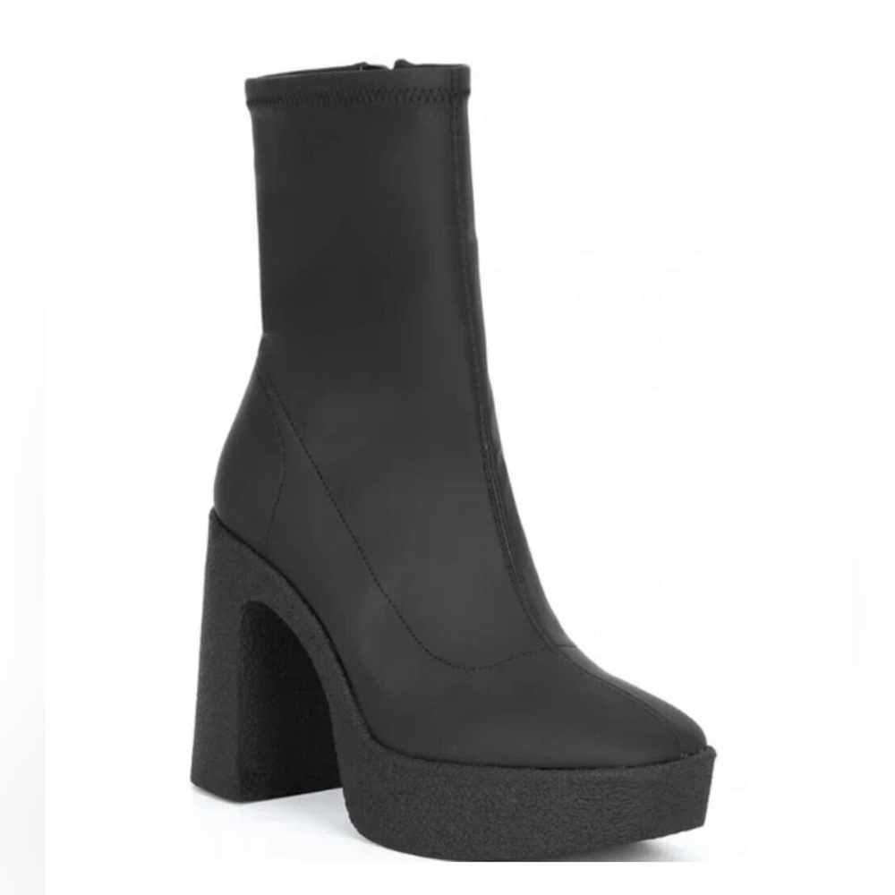Gianni Bini Dayore Stretch Platform Booties Black Festival platform chunky 6M